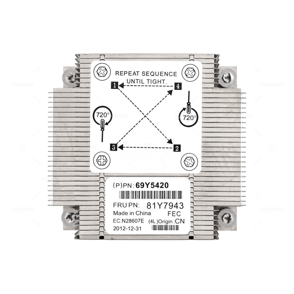81Y7943 IBM HEATSINK FOR SYSTEM X3100 M4 69Y5420